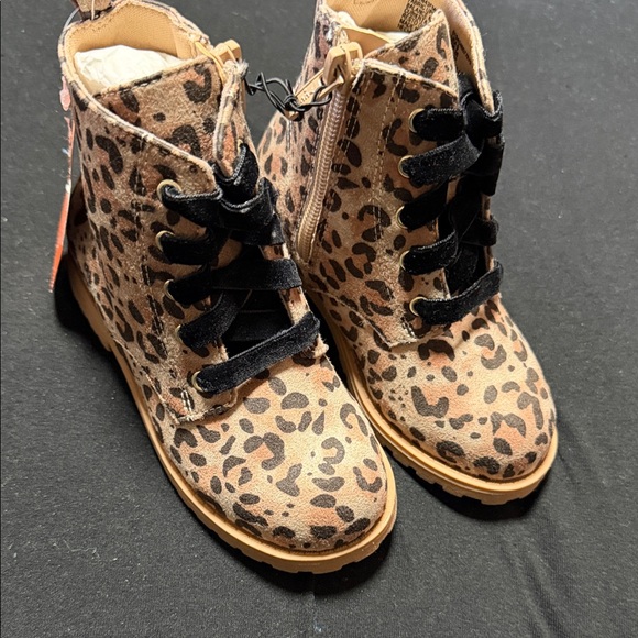 Other - Leopard Print Lace-Up Boots for Kids